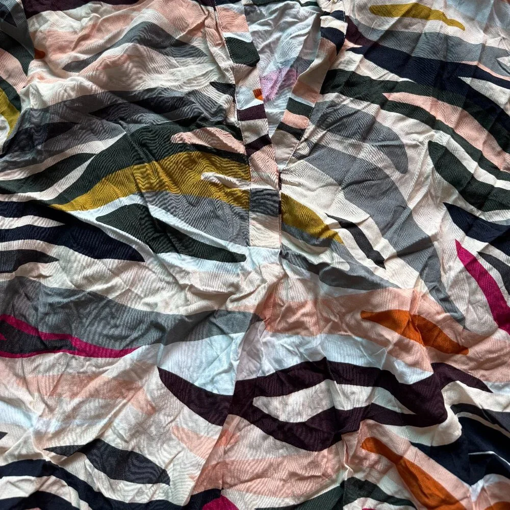 Seidensticker Multicolor Abstract Print Blouse Size 40 New Without Tags 🎨 - Picture 7 of 8